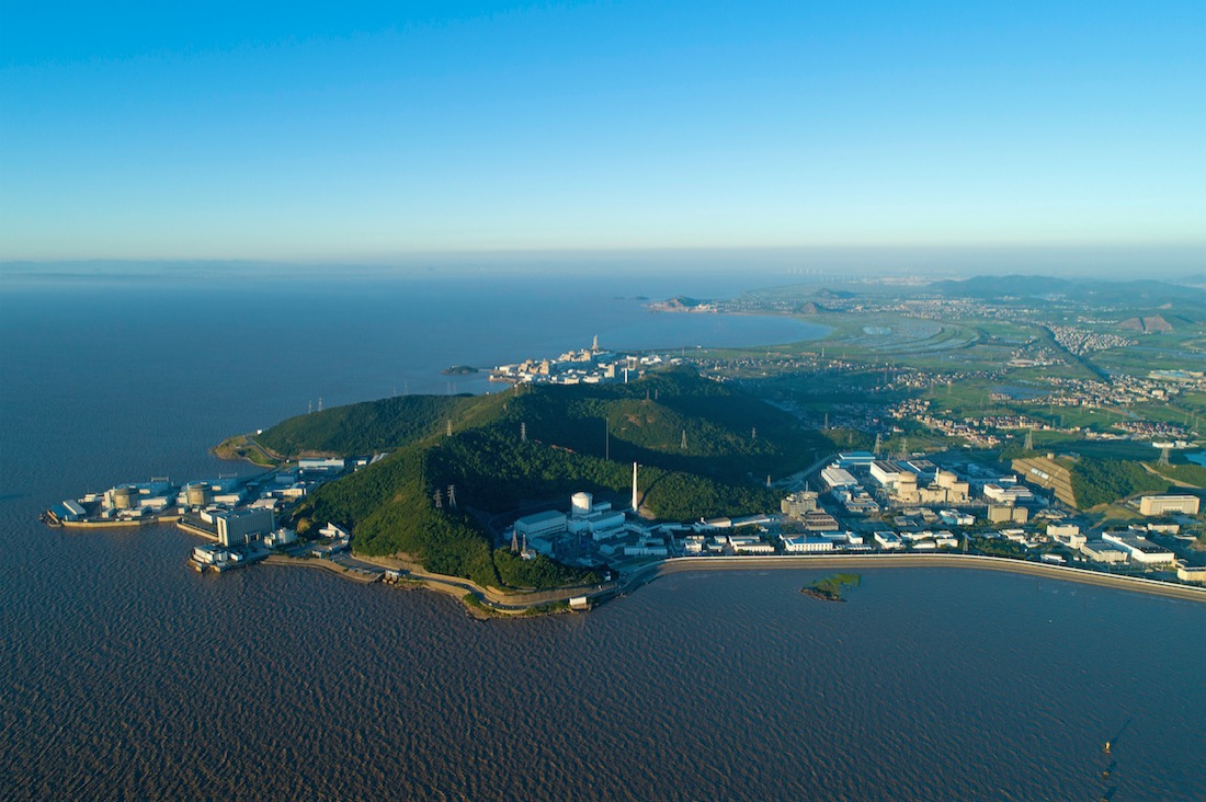 俯瞰秦山核电基地。供图来源：秦山核电